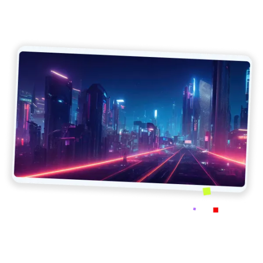 Conceptual animation of a virtual cityscape inspired by the evolving metaverse.