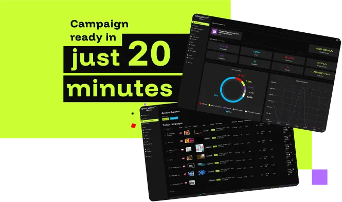 Livestream advertising dashboard for tracking influencer campaign performance.